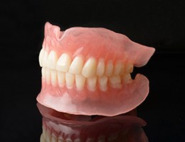 A full set of dentures