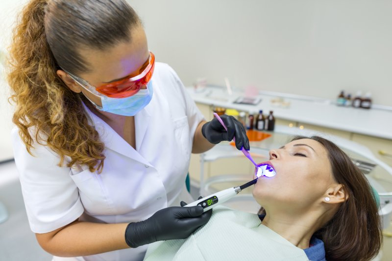 woman under sedation during a dental appointment